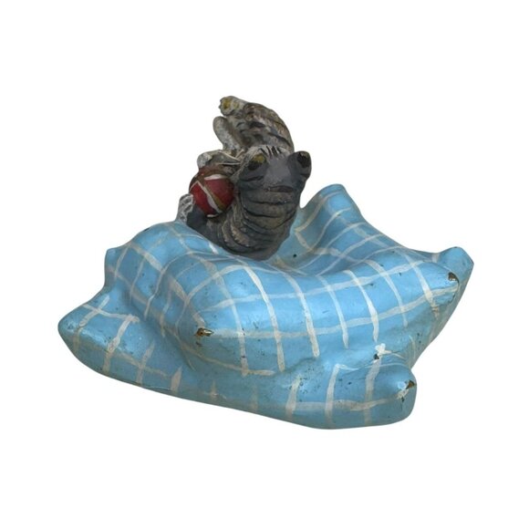 Vintage Franz Bergmann Cold Painted Bronze Cat Playing On Pillow - Picture 2 of 7